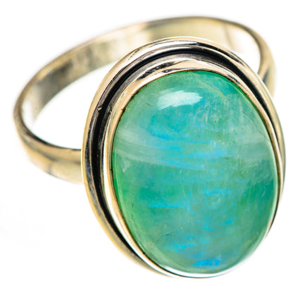 Green Moonstone Rings handcrafted by Ana Silver Co - RING124902 - Photo 2