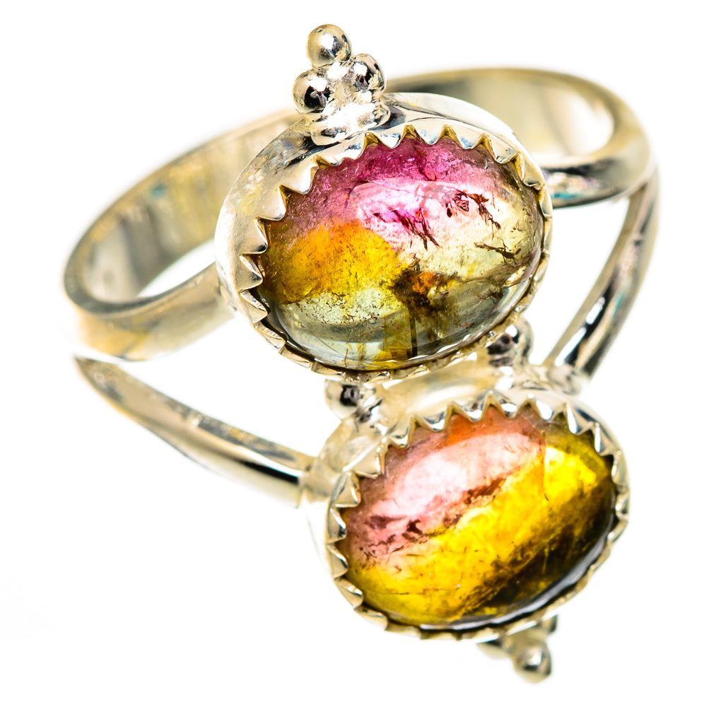 Watermelon Tourmaline Rings handcrafted by Ana Silver Co - RING124912 - Photo 2