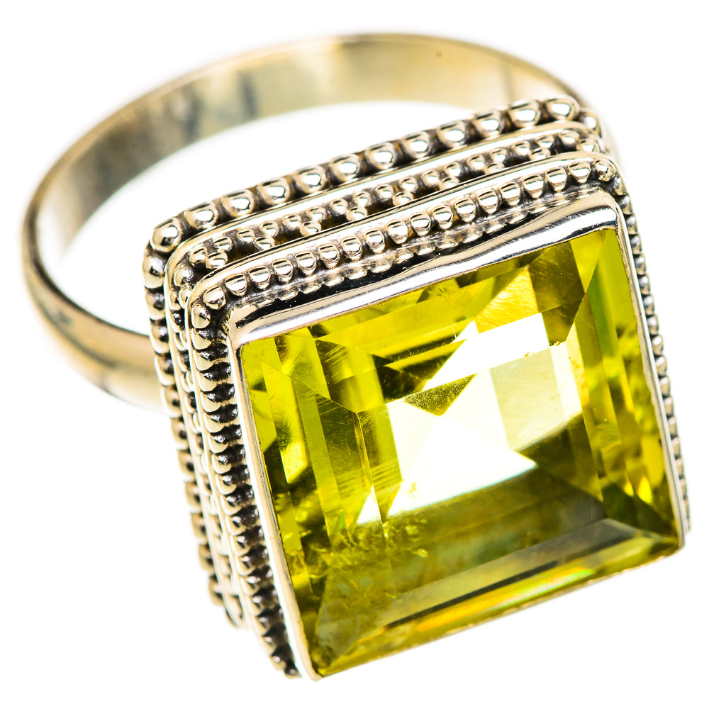 Lemon Quartz Rings handcrafted by Ana Silver Co - RING124916 - Photo 2