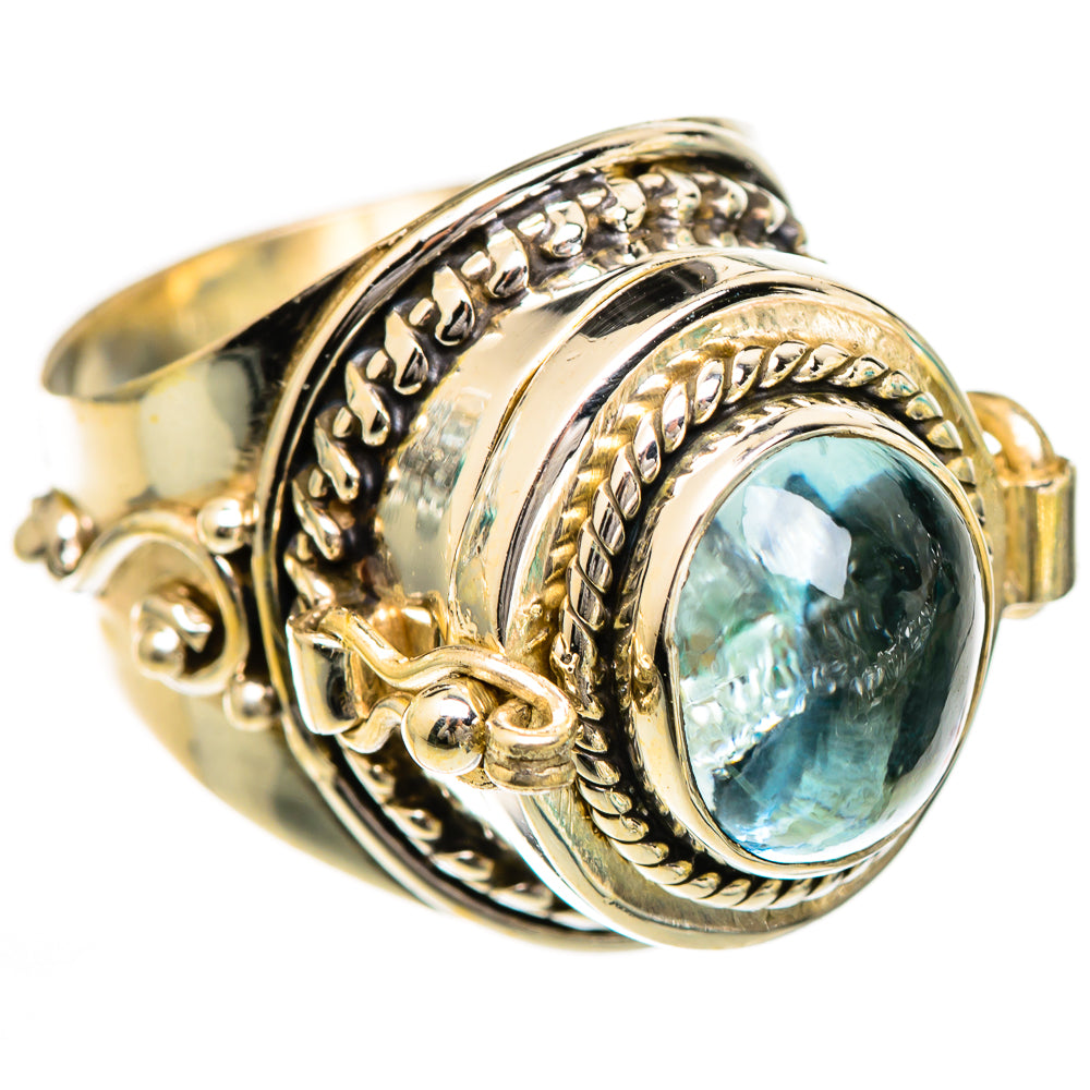 Sterling silver aquamarine ring, oval stone in ornate rope and bead side setting