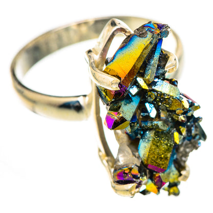 Titanium Sunshine Druzy Rings handcrafted by Ana Silver Co - RING124935 - Photo 2