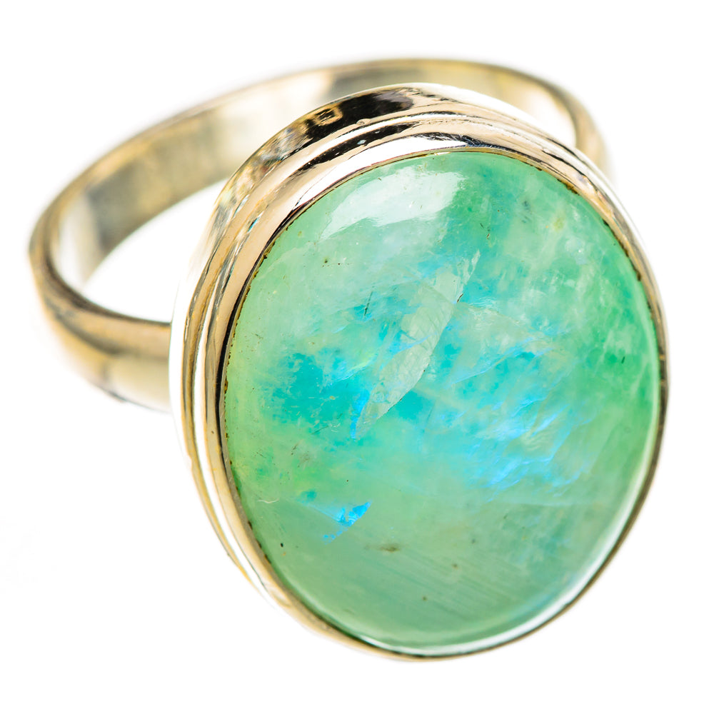 Green Moonstone Rings handcrafted by Ana Silver Co - RING124948 - Photo 2