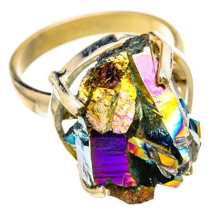 Titanium Sunshine Druzy Rings handcrafted by Ana Silver Co - RING124954 - Photo 2