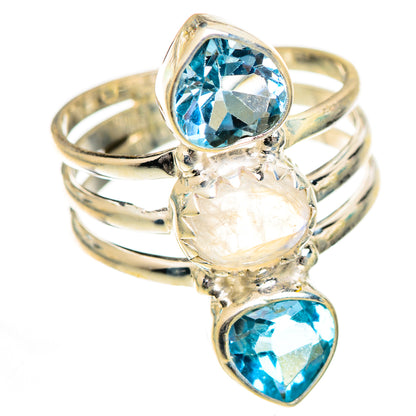 Rainbow Moonstone Rings handcrafted by Ana Silver Co - RING124963 - Photo 2