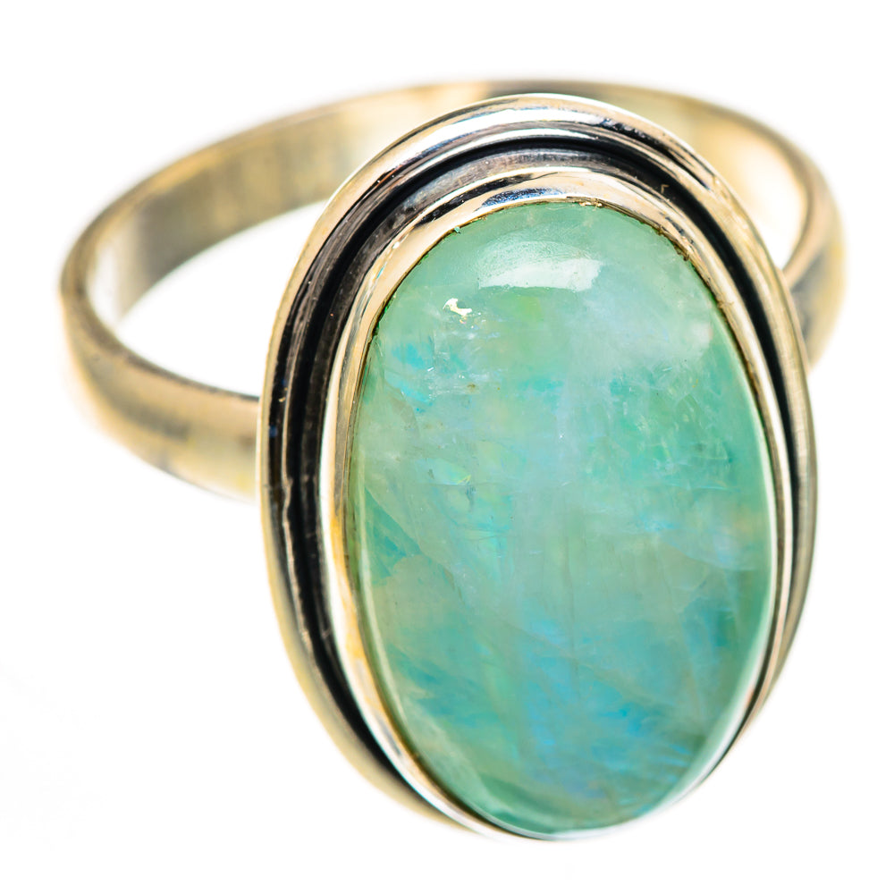 Green Moonstone Rings handcrafted by Ana Silver Co - RING124966 - Photo 2