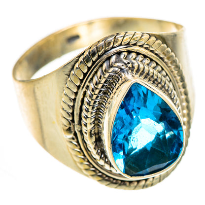 Swiss Blue Topaz Rings handcrafted by Ana Silver Co - RING124976 - Photo 2