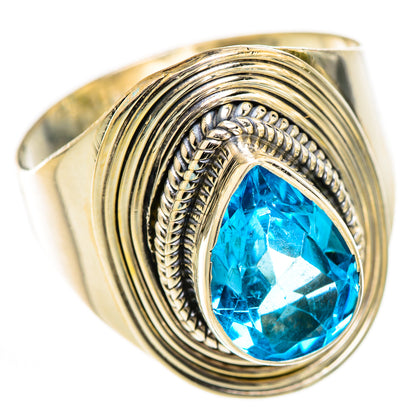 Swiss Blue Topaz Rings handcrafted by Ana Silver Co - RING124978 - Photo 2