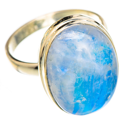 Rainbow Moonstone Rings handcrafted by Ana Silver Co - RING124979 - Photo 2