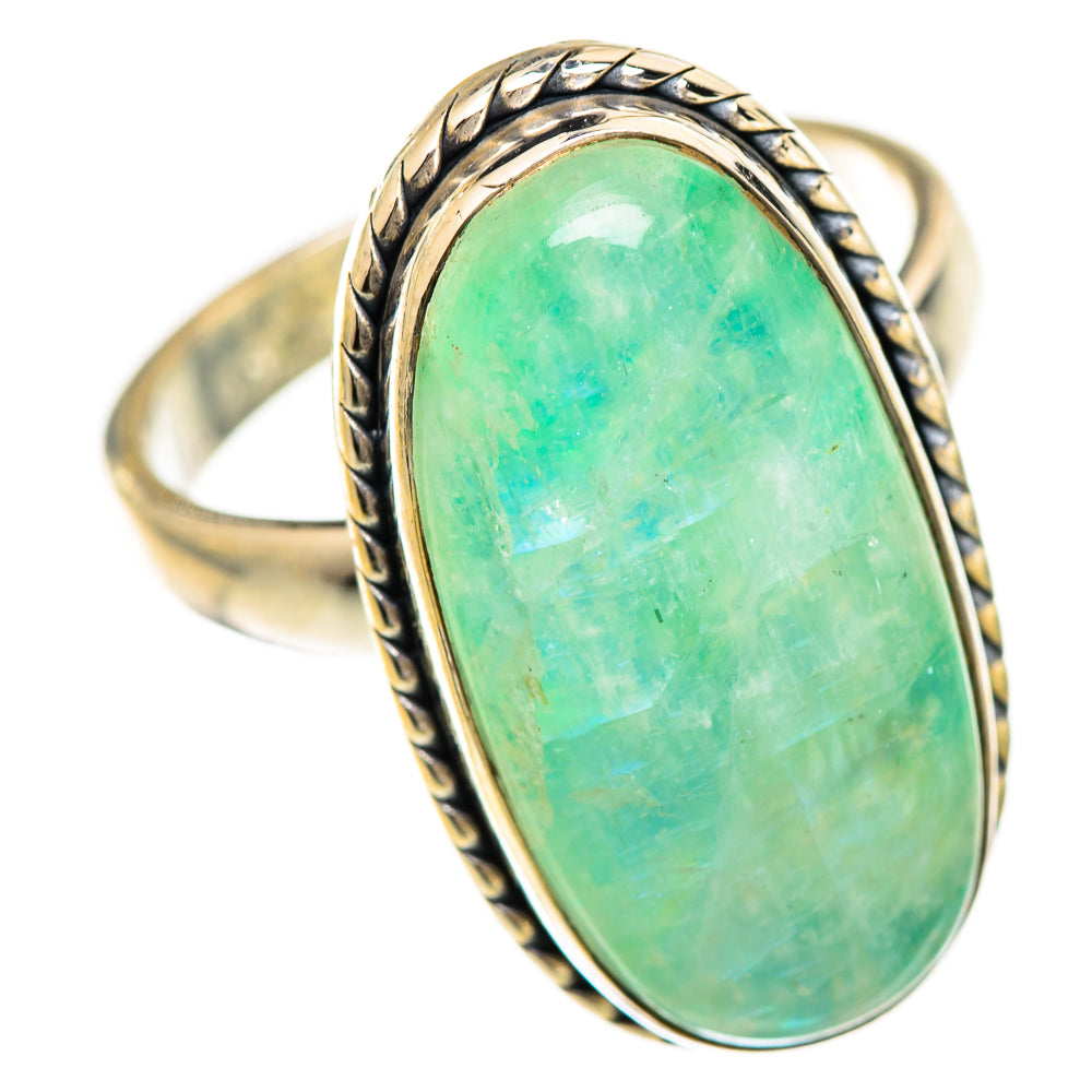 Green Moonstone Rings handcrafted by Ana Silver Co - RING124982 - Photo 2