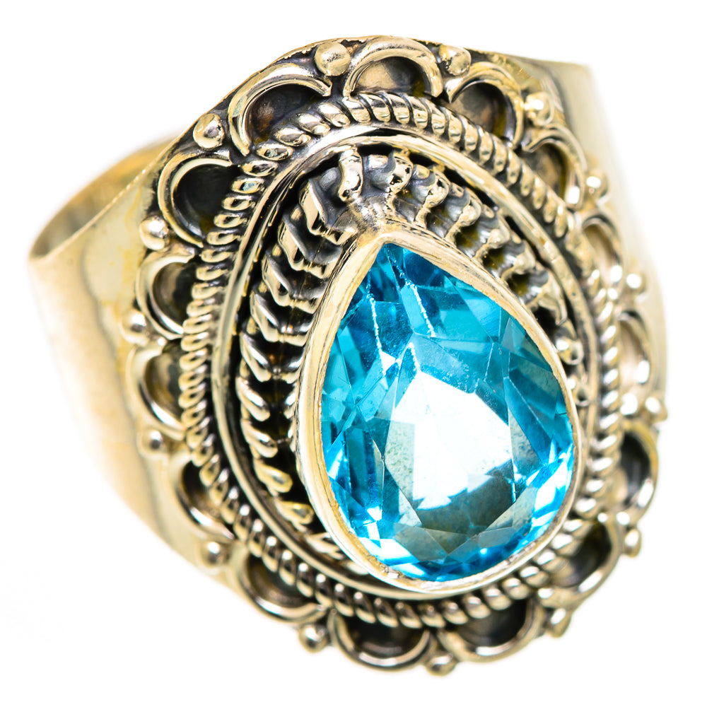 Swiss Blue Topaz Rings handcrafted by Ana Silver Co - RING124994 - Photo 2