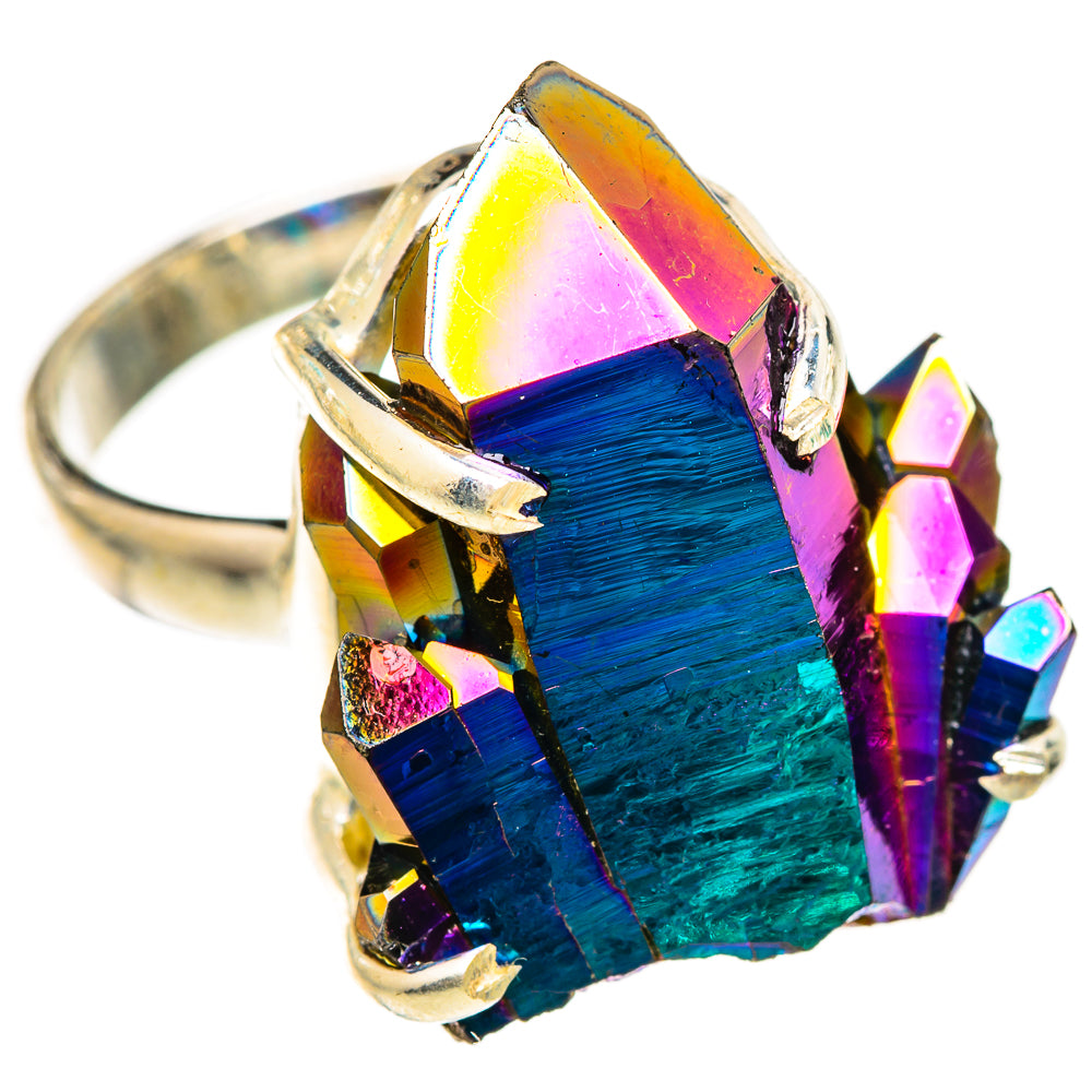 Titanium Sunshine Druzy Rings handcrafted by Ana Silver Co - RING125009 - Photo 2