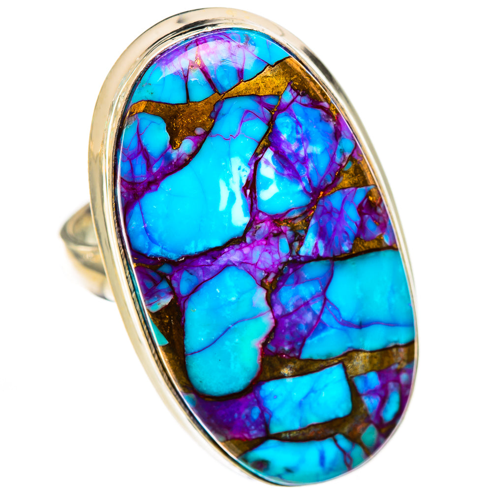 Purple Copper Composite Turquoise Rings handcrafted by Ana Silver Co - RING125031 - Photo 2