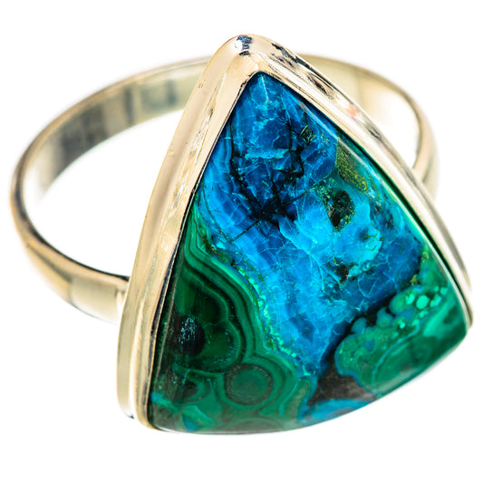Malachite In Chrysocolla Rings handcrafted by Ana Silver Co - RING125039 - Photo 2