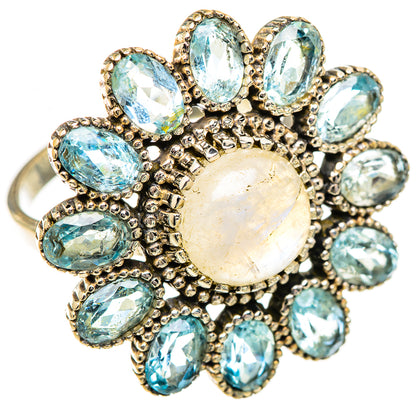 Rainbow Moonstone Rings handcrafted by Ana Silver Co - RING125052 - Photo 2