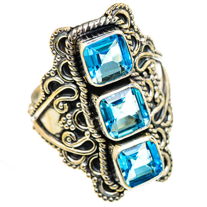 Swiss Blue Topaz Rings handcrafted by Ana Silver Co - RING125053 - Photo 2