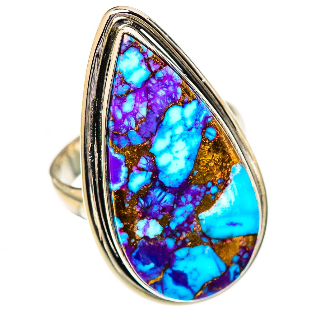 Purple Copper Composite Turquoise Rings handcrafted by Ana Silver Co - RING125057 - Photo 2