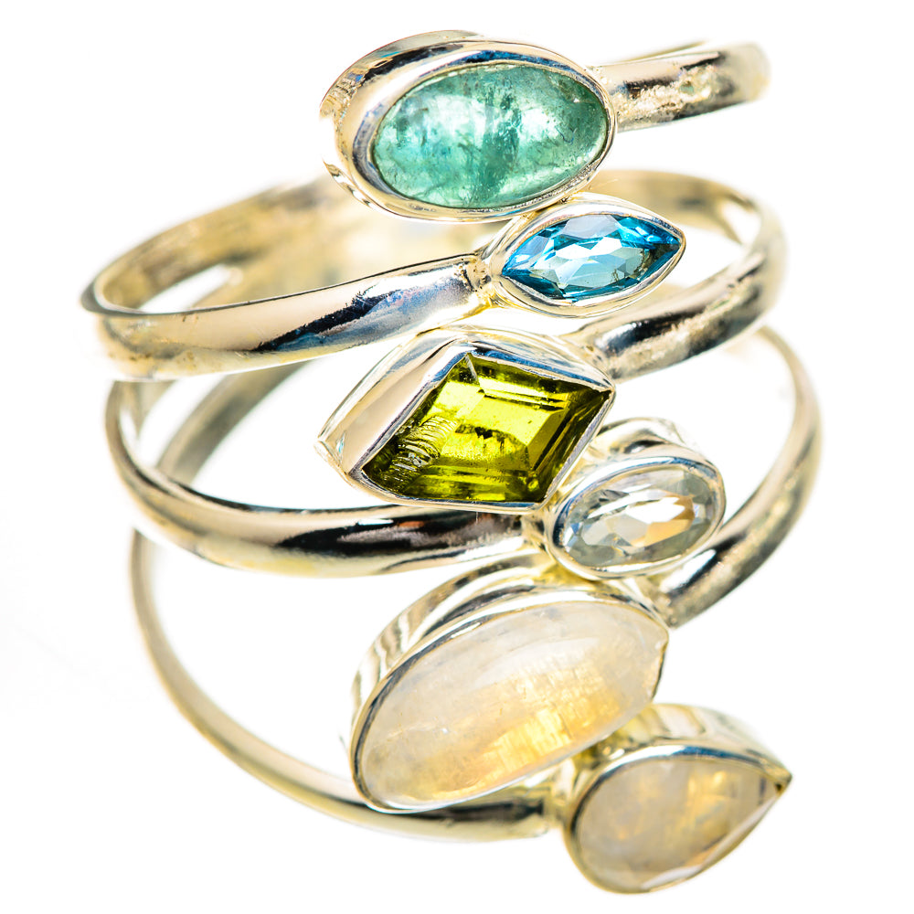 Rainbow Moonstone Rings handcrafted by Ana Silver Co - RING125062 - Photo 2
