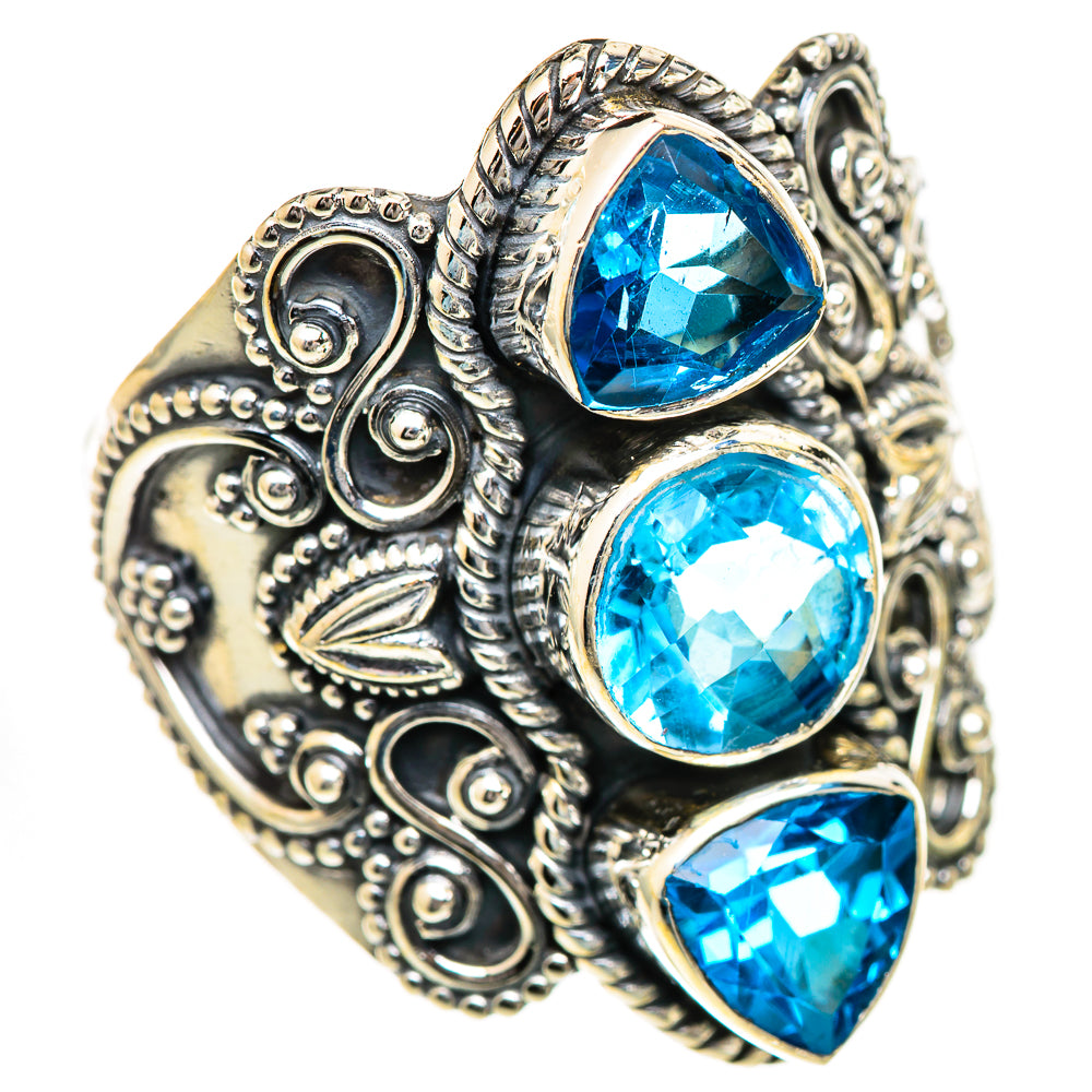Swiss Blue Topaz Rings handcrafted by Ana Silver Co - RING125068 - Photo 2