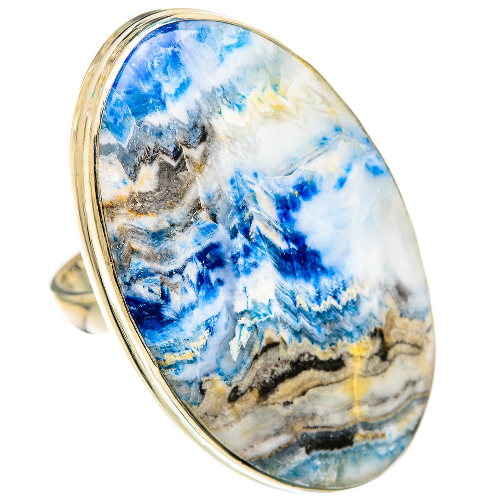 Blue Scheelite Rings handcrafted by Ana Silver Co - RING125071 - Photo 2