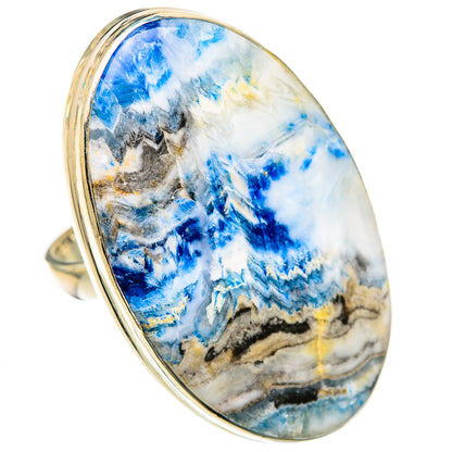 Blue Scheelite Rings handcrafted by Ana Silver Co - RING125071 - Photo 2