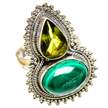 Malachite Rings handcrafted by Ana Silver Co - RING125082 - Photo 2