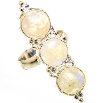 Rainbow Moonstone Rings handcrafted by Ana Silver Co - RING125088 - Photo 2