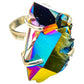 Titanium Sunshine Druzy Rings handcrafted by Ana Silver Co - RING125092 - Photo 2