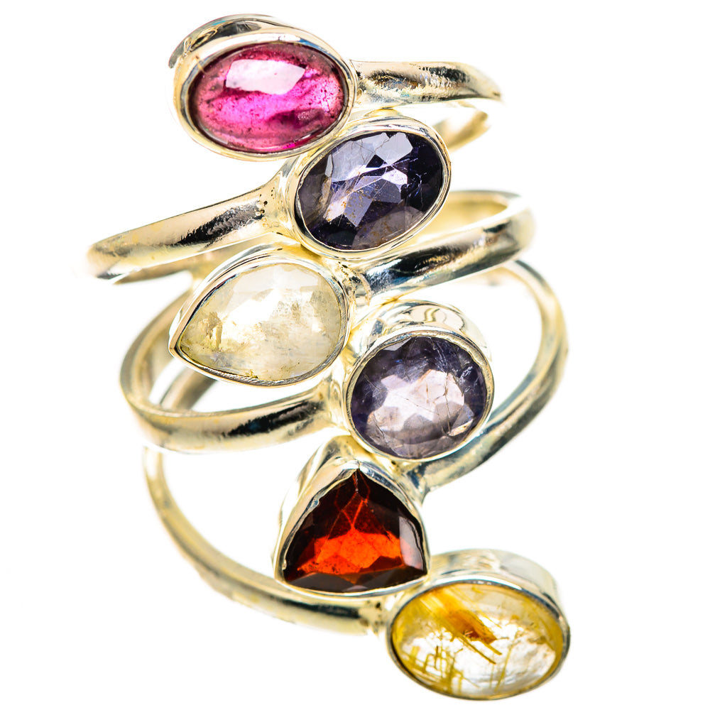 Rainbow Moonstone Rings handcrafted by Ana Silver Co - RING125113 - Photo 2