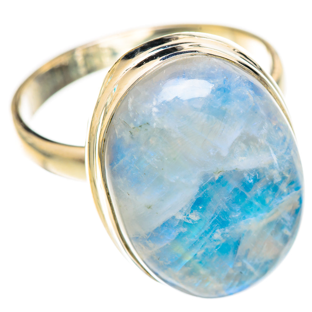 Rainbow Moonstone Rings handcrafted by Ana Silver Co - RING125121 - Photo 2