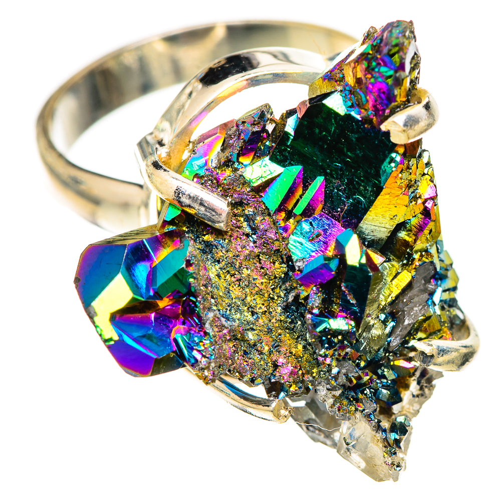 Titanium Sunshine Druzy Rings handcrafted by Ana Silver Co - RING125135 - Photo 2