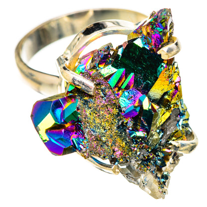 Titanium Sunshine Druzy Rings handcrafted by Ana Silver Co - RING125135 - Photo 2