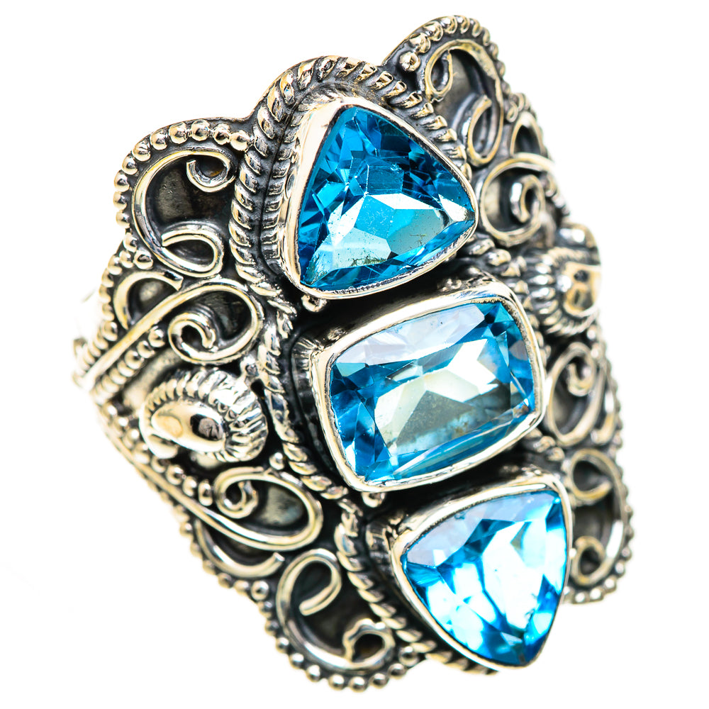 Swiss Blue Topaz Rings handcrafted by Ana Silver Co - RING125140 - Photo 2