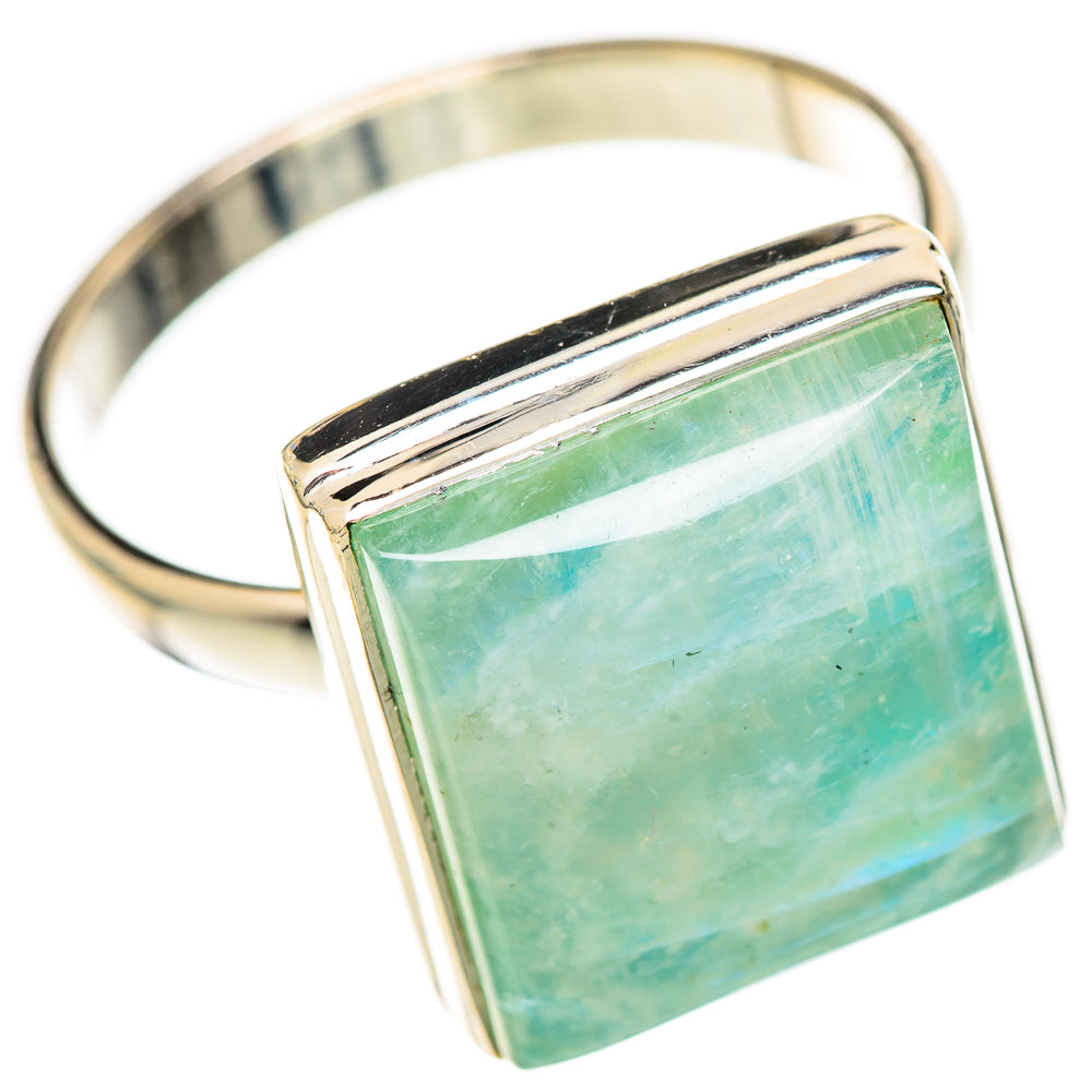Green Moonstone Rings handcrafted by Ana Silver Co - RING125156 - Photo 2