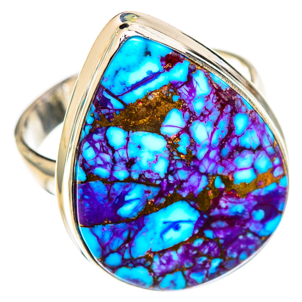 Purple Copper Composite Turquoise Rings handcrafted by Ana Silver Co - RING125165 - Photo 2