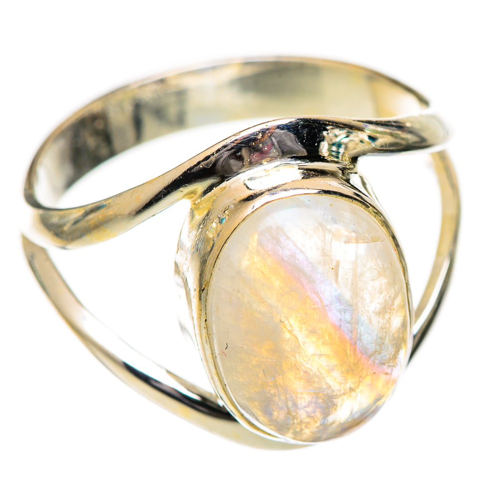 Rainbow Moonstone Rings handcrafted by Ana Silver Co - RING125198 - Photo 2