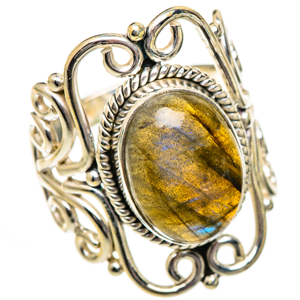 Labradorite Rings handcrafted by Ana Silver Co - RING125211 - Photo 2