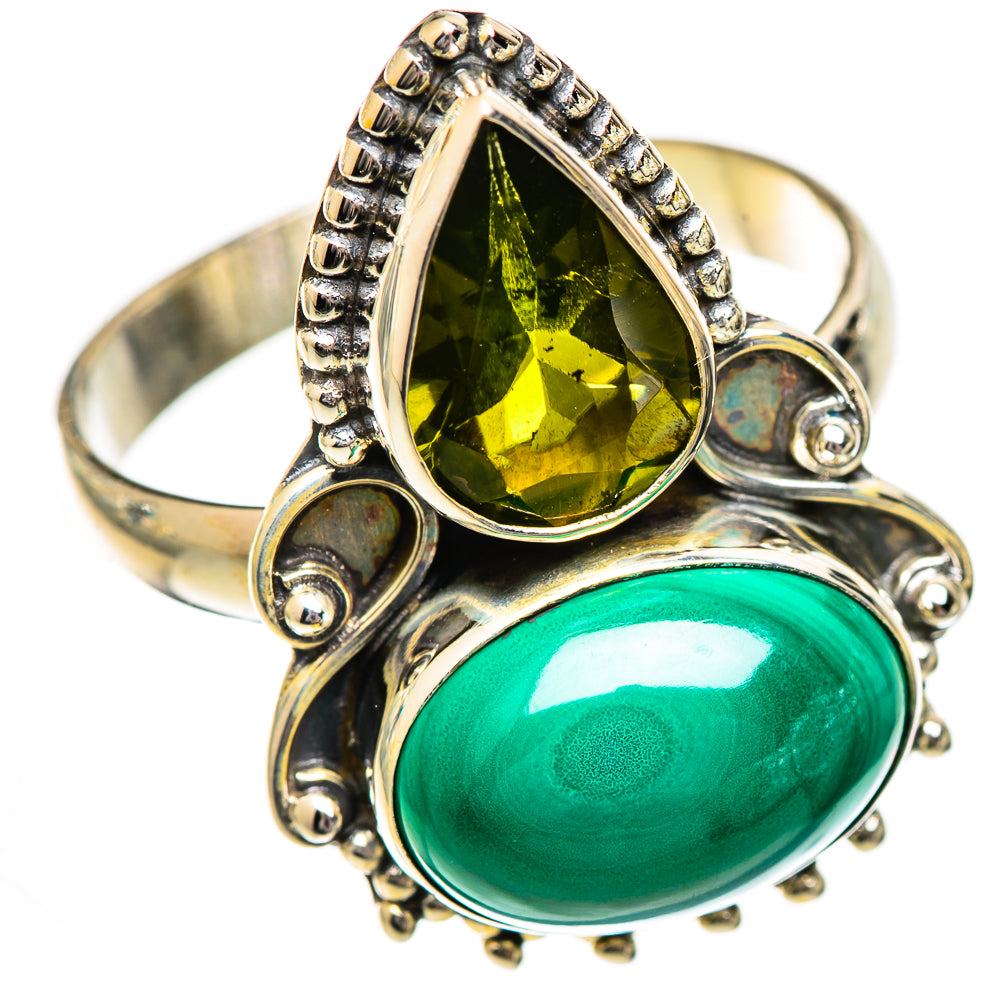 Malachite Rings handcrafted by Ana Silver Co - RING125213 - Photo 2