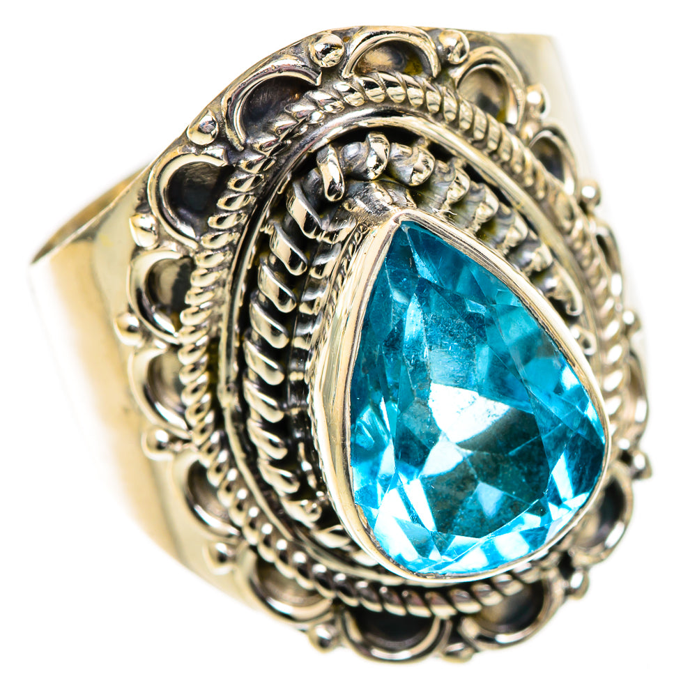 Swiss Blue Topaz Rings handcrafted by Ana Silver Co - RING125233 - Photo 2