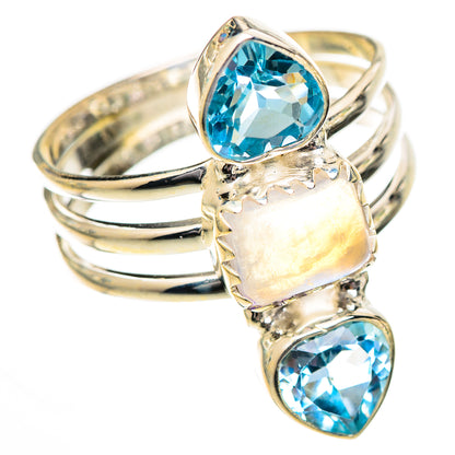 Rainbow Moonstone Rings handcrafted by Ana Silver Co - RING125235 - Photo 2
