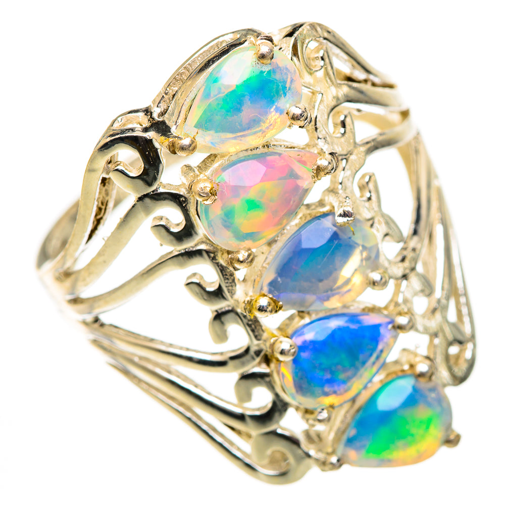 Ethiopian Opal Rings handcrafted by Ana Silver Co - RING125249 - Photo 2