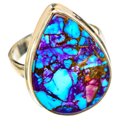 Purple Copper Composite Turquoise Rings handcrafted by Ana Silver Co - RING125281 - Photo 2