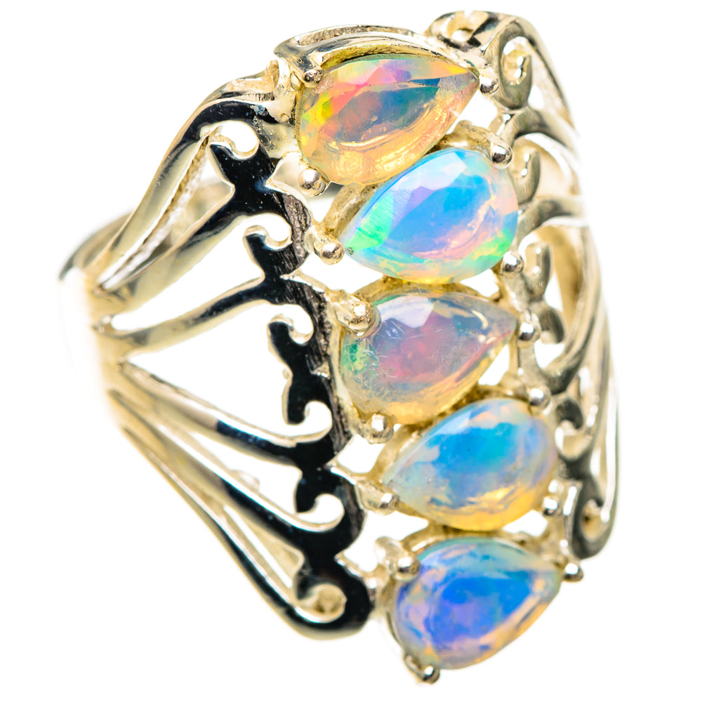 Ethiopian Opal Rings handcrafted by Ana Silver Co - RING125288 - Photo 2