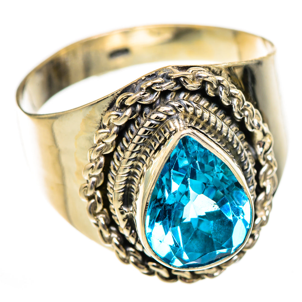 Swiss Blue Topaz Rings handcrafted by Ana Silver Co - RING125293 - Photo 2