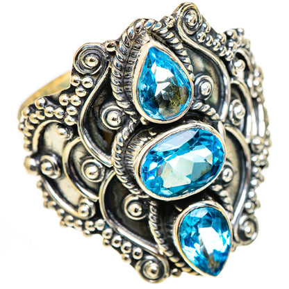 Swiss Blue Topaz Rings handcrafted by Ana Silver Co - RING125315 - Photo 2