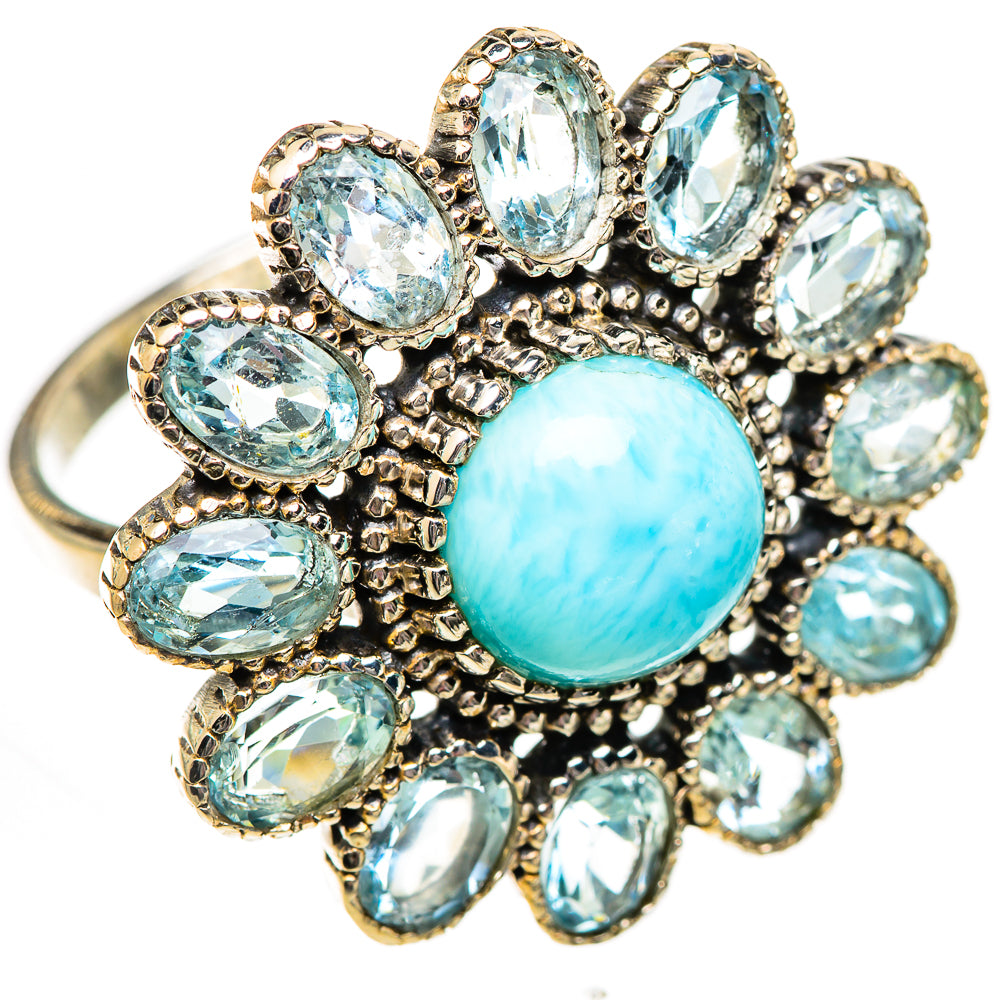 Larimar Rings handcrafted by Ana Silver Co - RING125316 - Photo 2