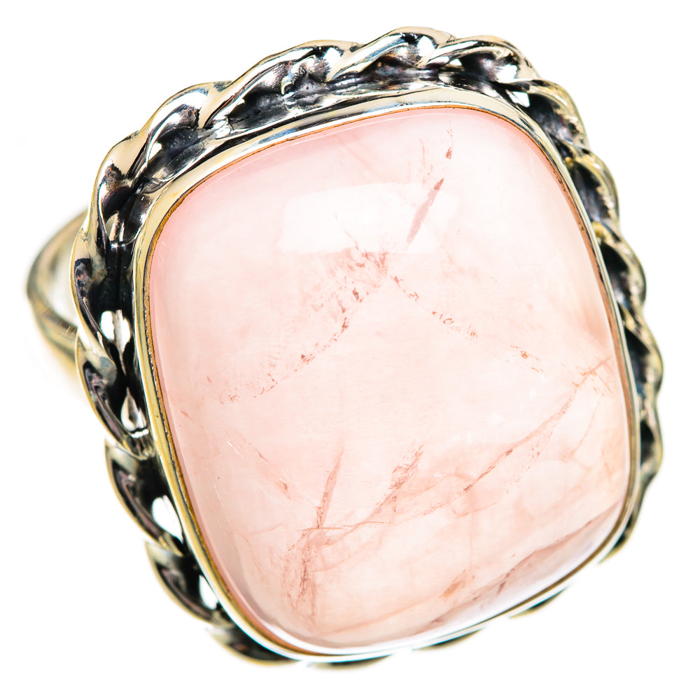Rose Quartz Rings handcrafted by Ana Silver Co - RING125321 - Photo 2