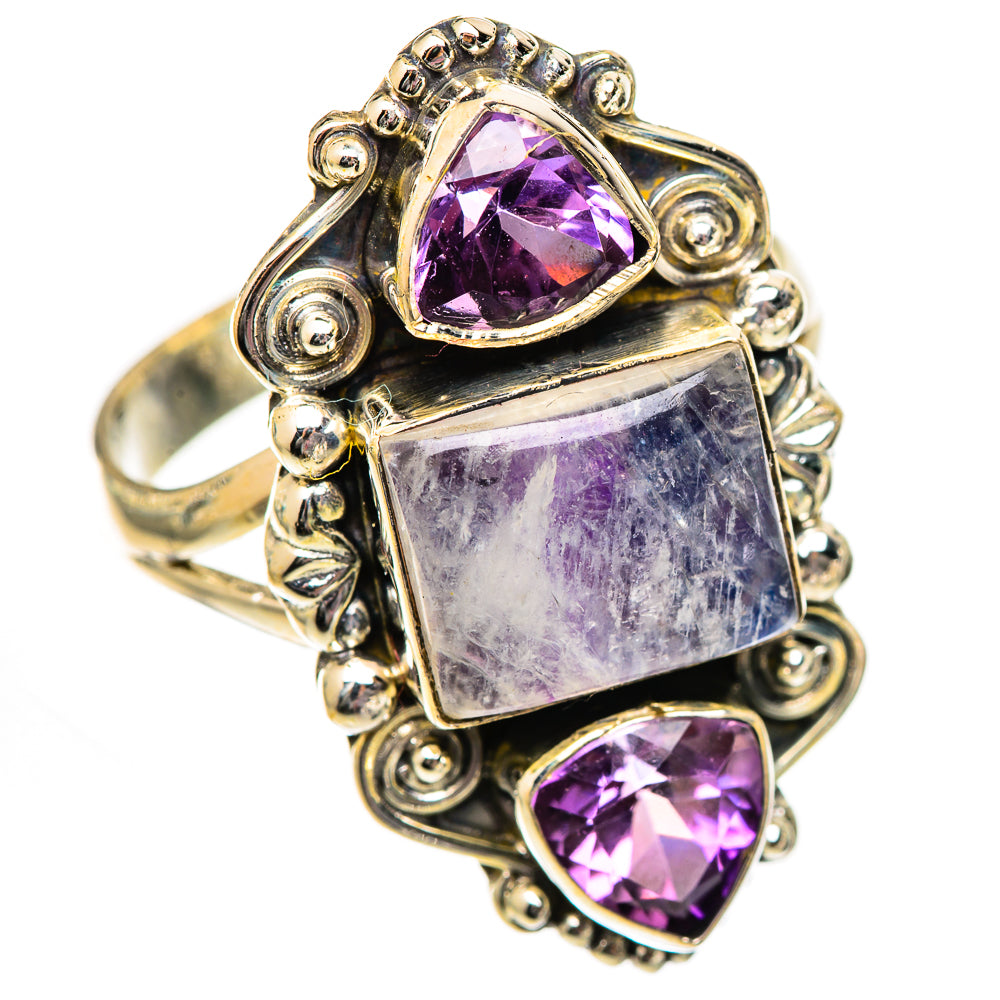 Rainbow Moonstone Rings handcrafted by Ana Silver Co - RING125326 - Photo 2