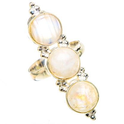 Rainbow Moonstone Rings handcrafted by Ana Silver Co - RING125327 - Photo 2