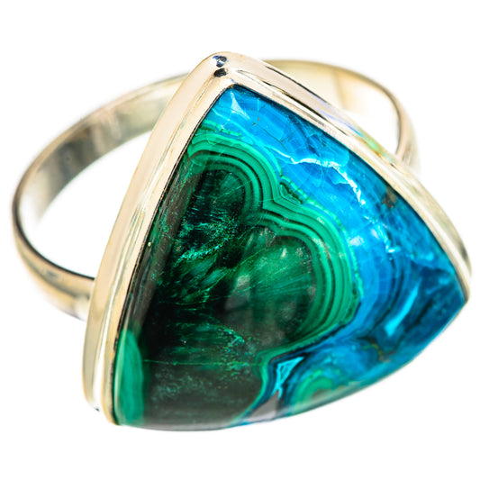 Malachite In Chrysocolla Rings handcrafted by Ana Silver Co - RING125331 - Photo 2