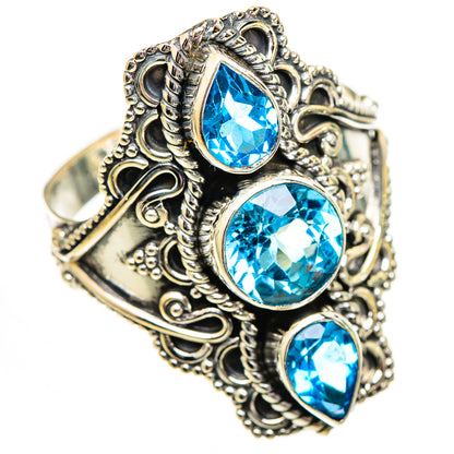 Swiss Blue Topaz Rings handcrafted by Ana Silver Co - RING125350 - Photo 2